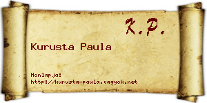 Kurusta Paula névjegykártya